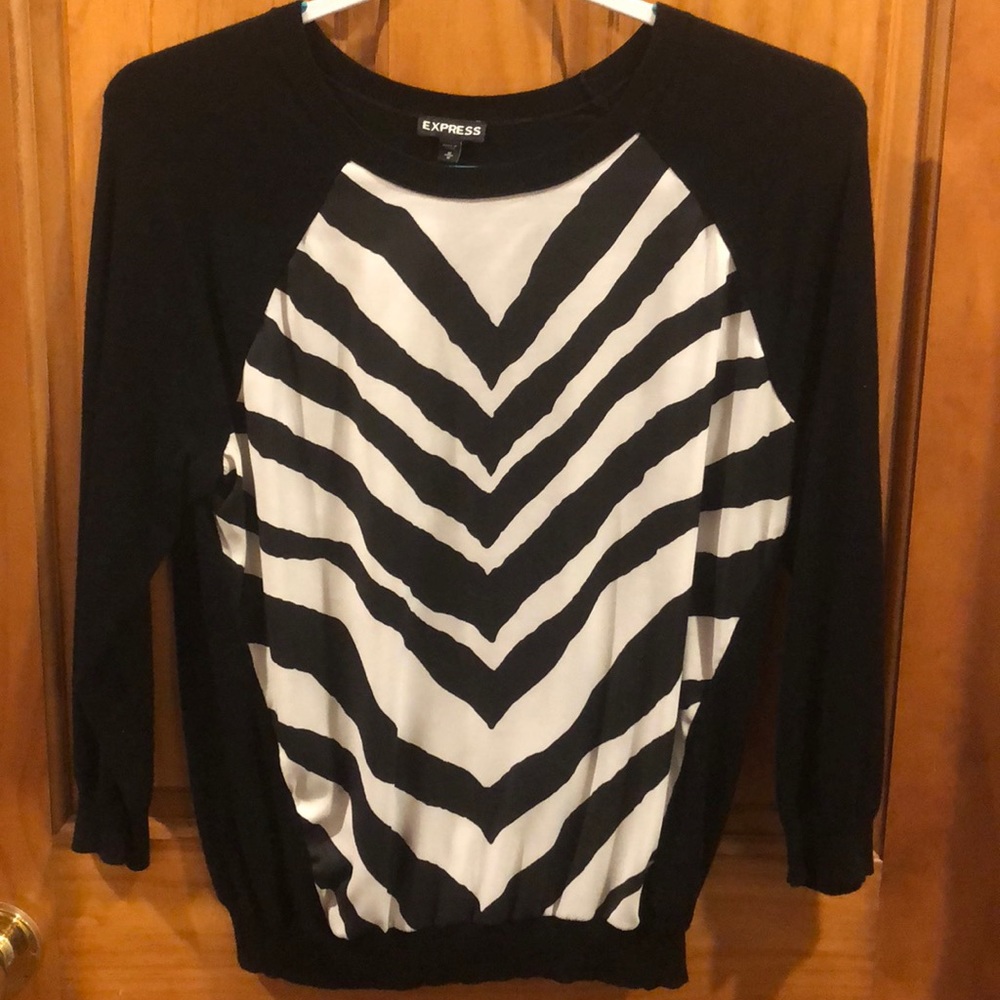 Black and white Express sweater